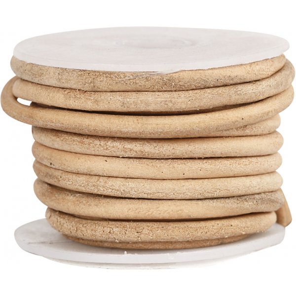 Leren koord - naturel - 4 mm - 5 m Leren koord - naturel - 4 mm - 5 m