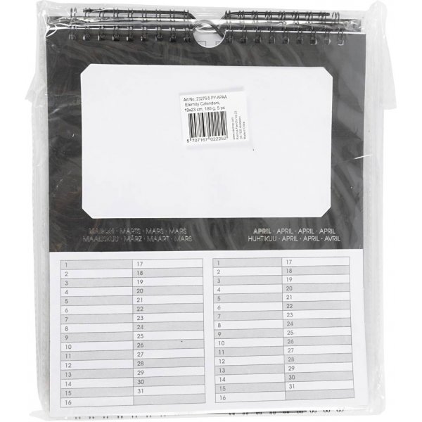 Eeuwigdurende kalender - 19 x 23 cm - 6 st Eeuwigdurende kalender - 19 x 23 cm - 6 st