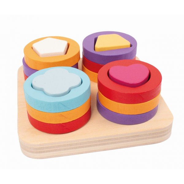 Houten vormen-matchingspel