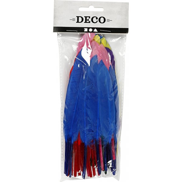 Veren - gemengde kleuren - 48 st Veren - gemengde kleuren - 48 st