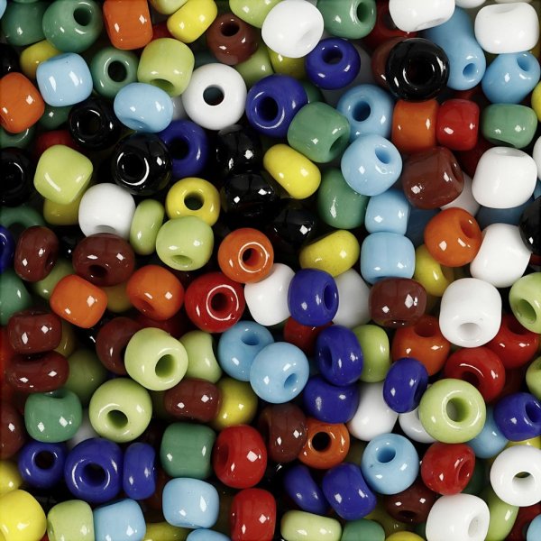 Rocaillekralen - gemengde kleuren - 130 gr
