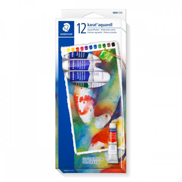 Aquarelverf 12 ml - 12 kleuren