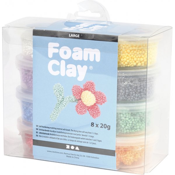 Foam Clay Grote gemengde kleuren - 8 x 20 g Foam Clay Grote gemengde kleuren - 8 x 20 g