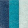Gekaarde Wol - blauwe harmonie - 3 x 10 gr