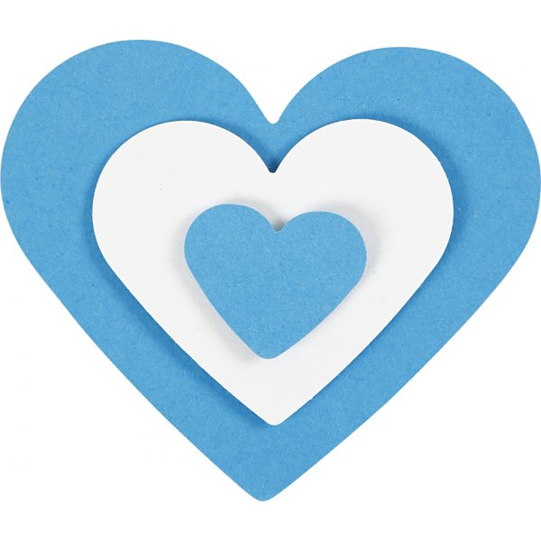 Laag-op-laag ponsen - Brede harten - 3 st Laag-op-laag ponsen - Brede harten - 3 st