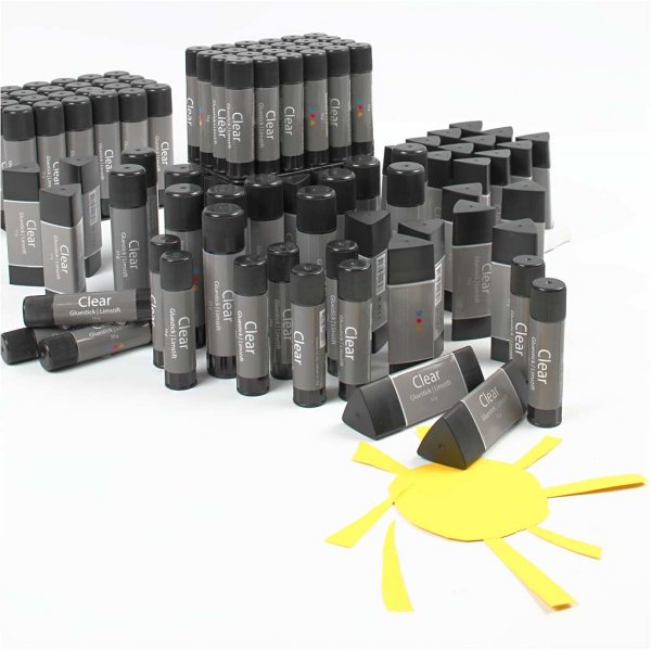 Transparante lijmstiften - diverse maten - 96 st Transparante lijmstiften - diverse maten - 96 st