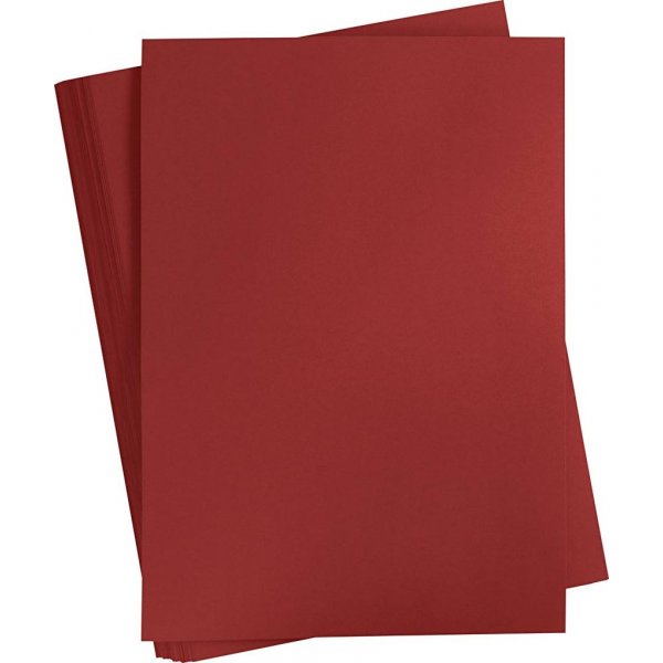 Gekleurd karton - donkerrood - A2 - 180 gr - 100 vellen