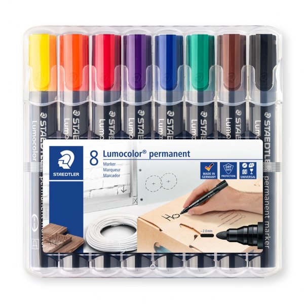 Pemanent Marker Lumocolor 2 mm - 8 stiften