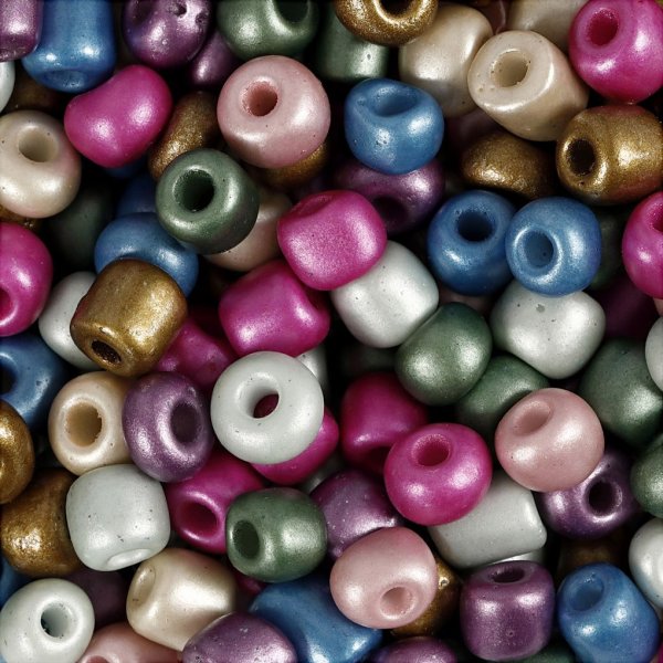 Rocaillekralen - metallic kleuren - 130 gr