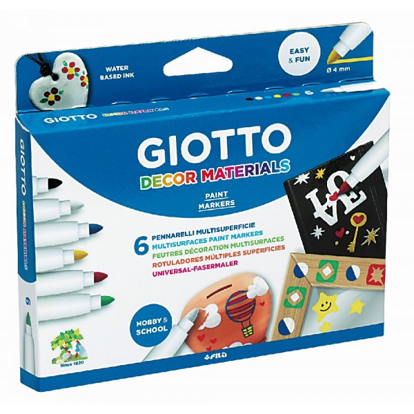 Markeerstiften Giotto Decormateriaal - 6-pack