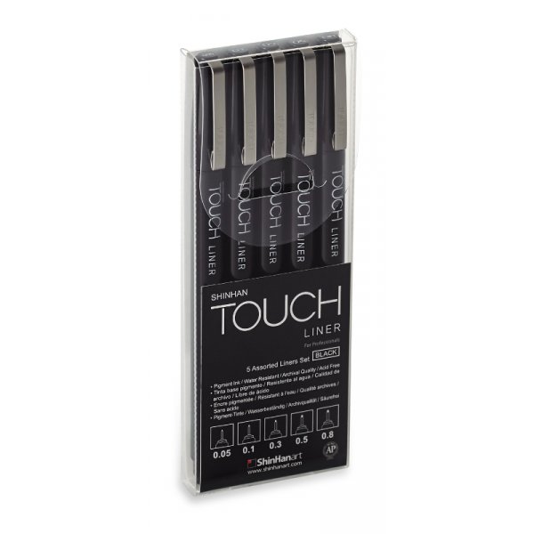 Touch-fineliner - 5 st