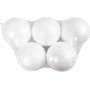 Piepschuim bollen - wit - 12 cm - 5 st