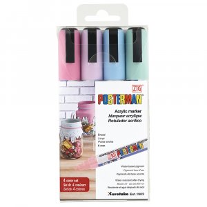 ZIG Posterman 6mm pastel 4/portemonnee ZIG Posterman 6mm pastel 4/portemonnee