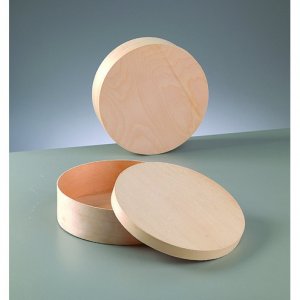 Multiplex kist ø 200 mm H 60 mm - onbehandeld rond Multiplex kist ø 200 mm H 60 mm - onbehandeld rond