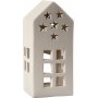Warmtekaarshouder - wit - 7 x 7 cm 8 st