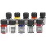 Glasverf transparant - gemengde kleuren - 10 x 30 ml