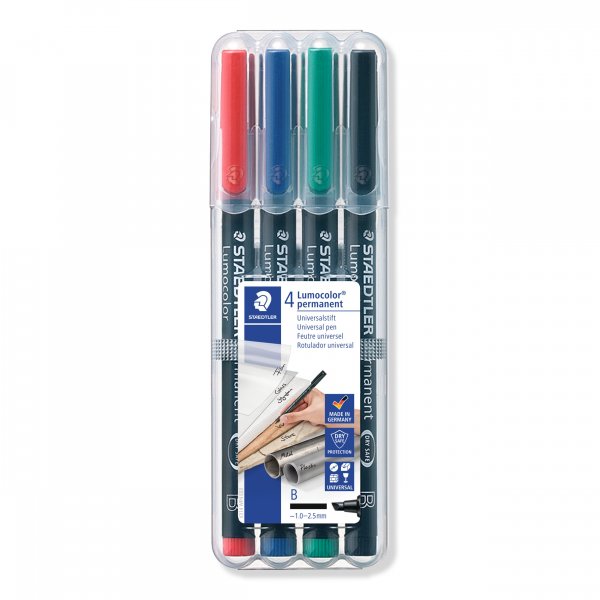 OH Pen Lumocolor Permanent 1-2,5 mm - 4 stiften