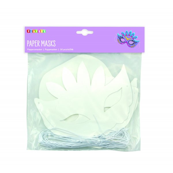 Papieren maskers - 16 st Papieren maskers - 16 st