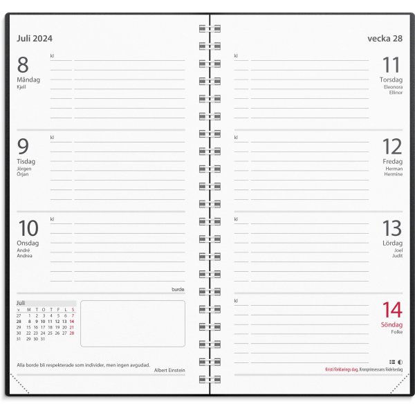 Kalender 24/25 - Groot Studiejaar - Basic zwart kunststof Kalender 24/25 - Groot Studiejaar - Basic zwart kunststof