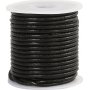 Leren koord - zwart - 2 mm - 10 m