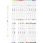 Tekenpen - complementaire kleuren - 24 st