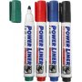 Whiteboardstiften 4 mm - gemengde kleuren - 4 st