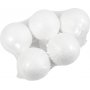 Piepschuim bollen - wit - 7 cm - 5 st