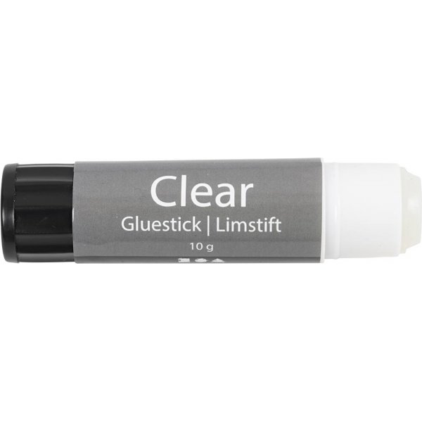 Transparante lijmstift - Rond - 10 g - 2 st Transparante lijmstift - Rond - 10 g - 2 st