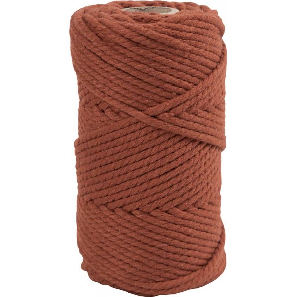 Macramégaren - gebrand oranje - Ø4 mm - 55 m Macramégaren - gebrand oranje - Ø4 mm - 55 m