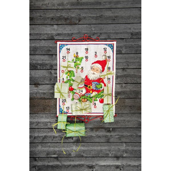 Borduurpakket Kalender - Kerstman Borduurpakket Kalender - Kerstman