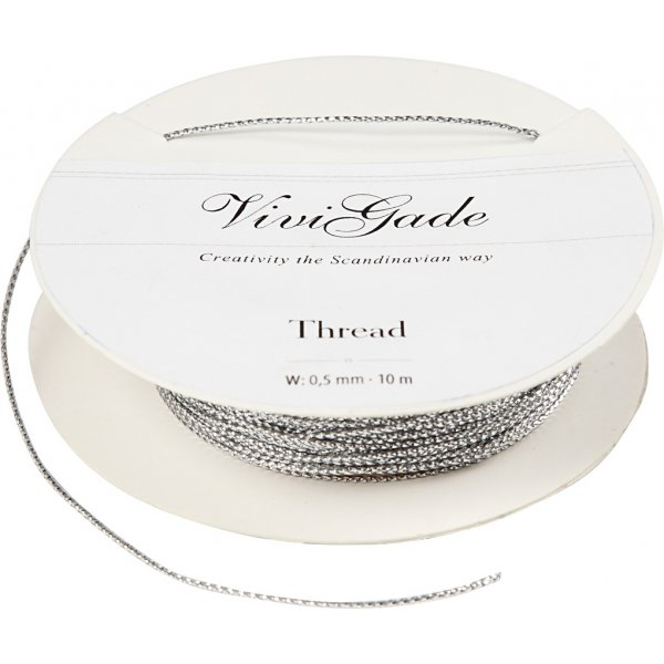 Draad - 0,5 mm zilver - 10 m Draad - 0,5 mm zilver - 10 m