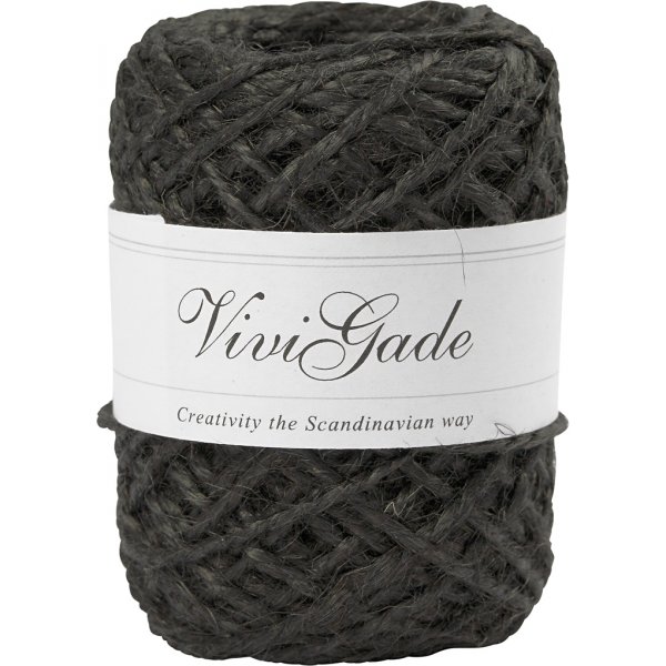 Natuurlijke hennep - zwart - 30 m