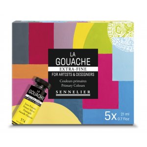 Plakkaatverf Sennelier X-Fine Set 5x21ml Plakkaatverf Sennelier X-Fine Set 5x21ml