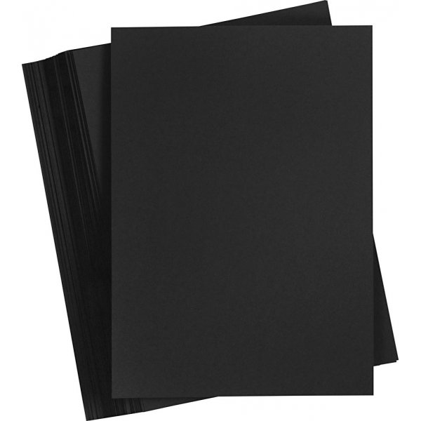 Gekleurd karton - zwart - A3 - 180 gr - 100 vellen