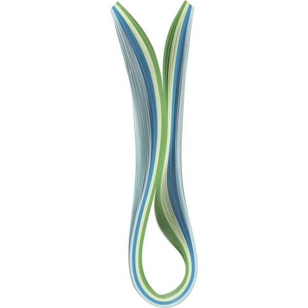 Quilling strips - blauw - groen - limoengroen - turkoois - 100 st