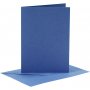 Kaarten en enveloppen - blauw 10,5 x 15 cm 6 sets