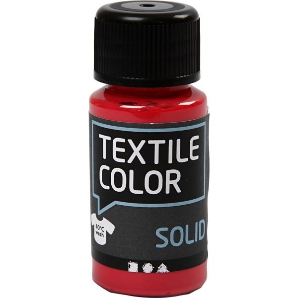 Textiel Stevige textielverf - rood - dekkend - 50 ml