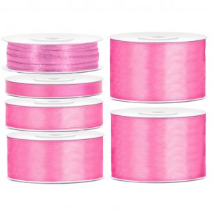 Satijnen lint - 25 m - Roze