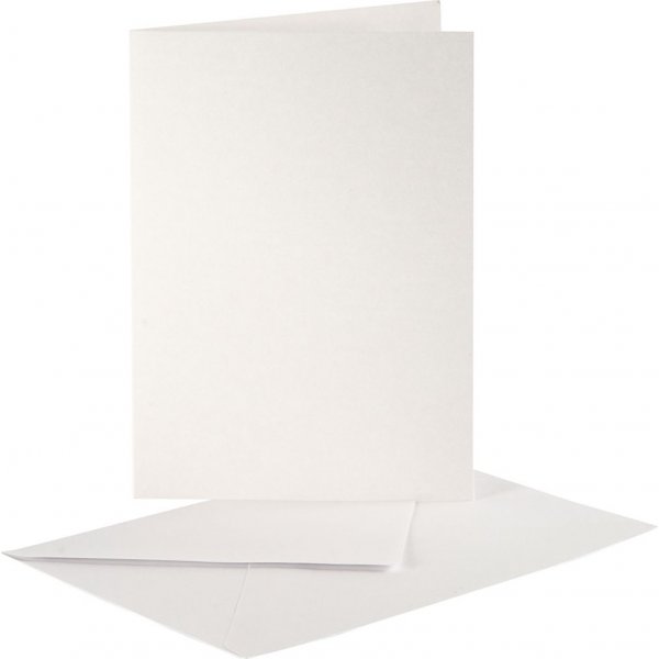 Parelmoer kaarten - crme - 10 sets