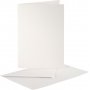 Parelmoer kaarten - crme - 10 sets
