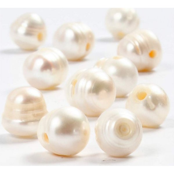 Zoetwaterparels - 9-12 mm - Parelmoer - 10 st