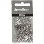 Bedels - sneeuwvlokken - antiek zilver - 18 st