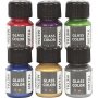 Glasverf metaal - gemengde kleuren - 6 x 30 ml