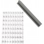 Stempelset - wit - letters - cijfers