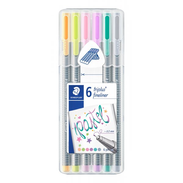 Fineliners Triplus 0,3 mm Pastel - 6 stiften