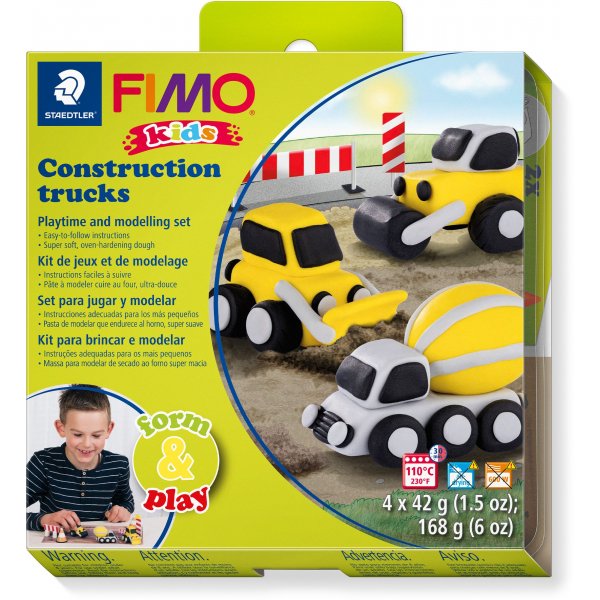 Modelset Fimo Kids Form&Play - Vrachtwagens
