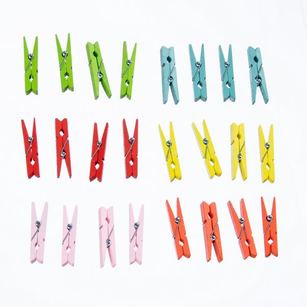 Wasknijpers 45 mm 24-pack - Veelkleurig