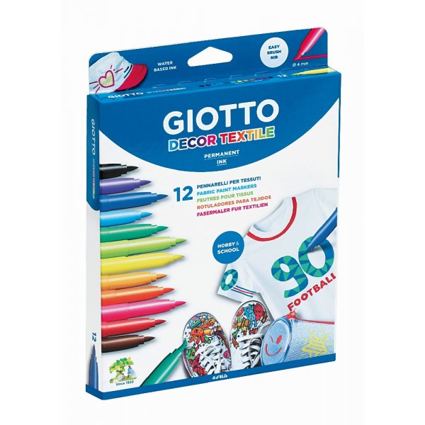 Textielpennen Giotto Decor - 12-pack