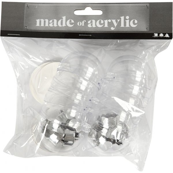 Decoratieve bal - transparant - Ø5 cm - 10 st Decoratieve bal - transparant - Ø5 cm - 10 st