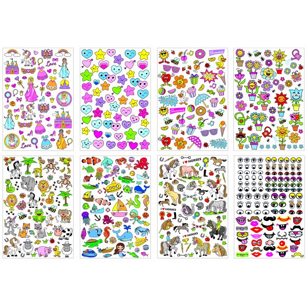 Stickers Prinsessen Megaset - 500 st